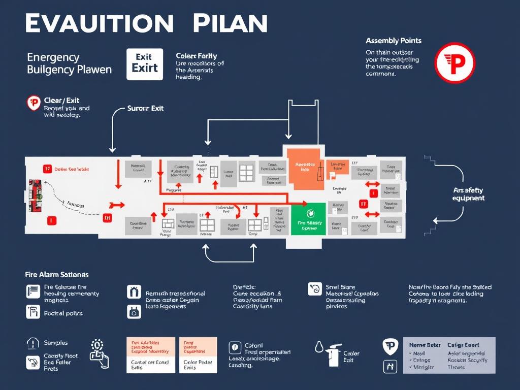 Evacuation plan diagram