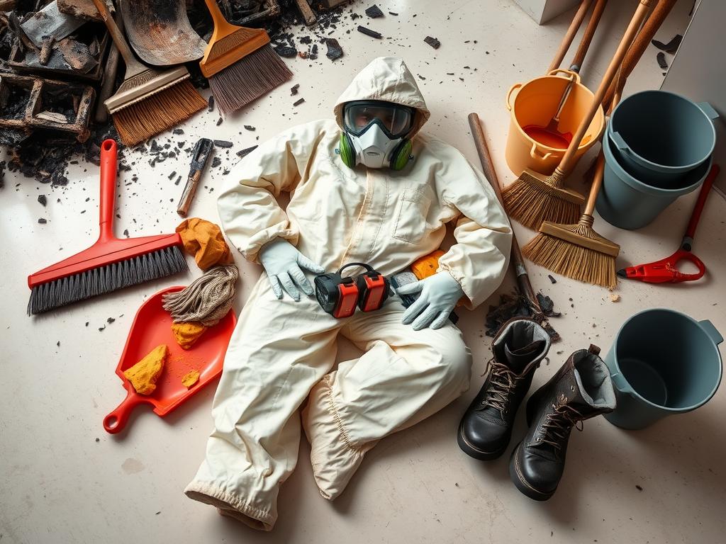 Personal protective equipment for fire damage cleanup